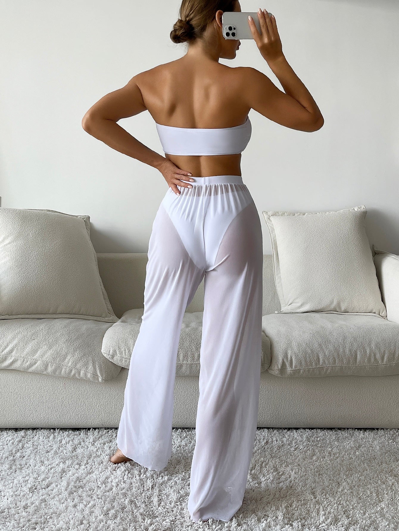 Conjunto Biquíni Calça e Tomara que Caia
