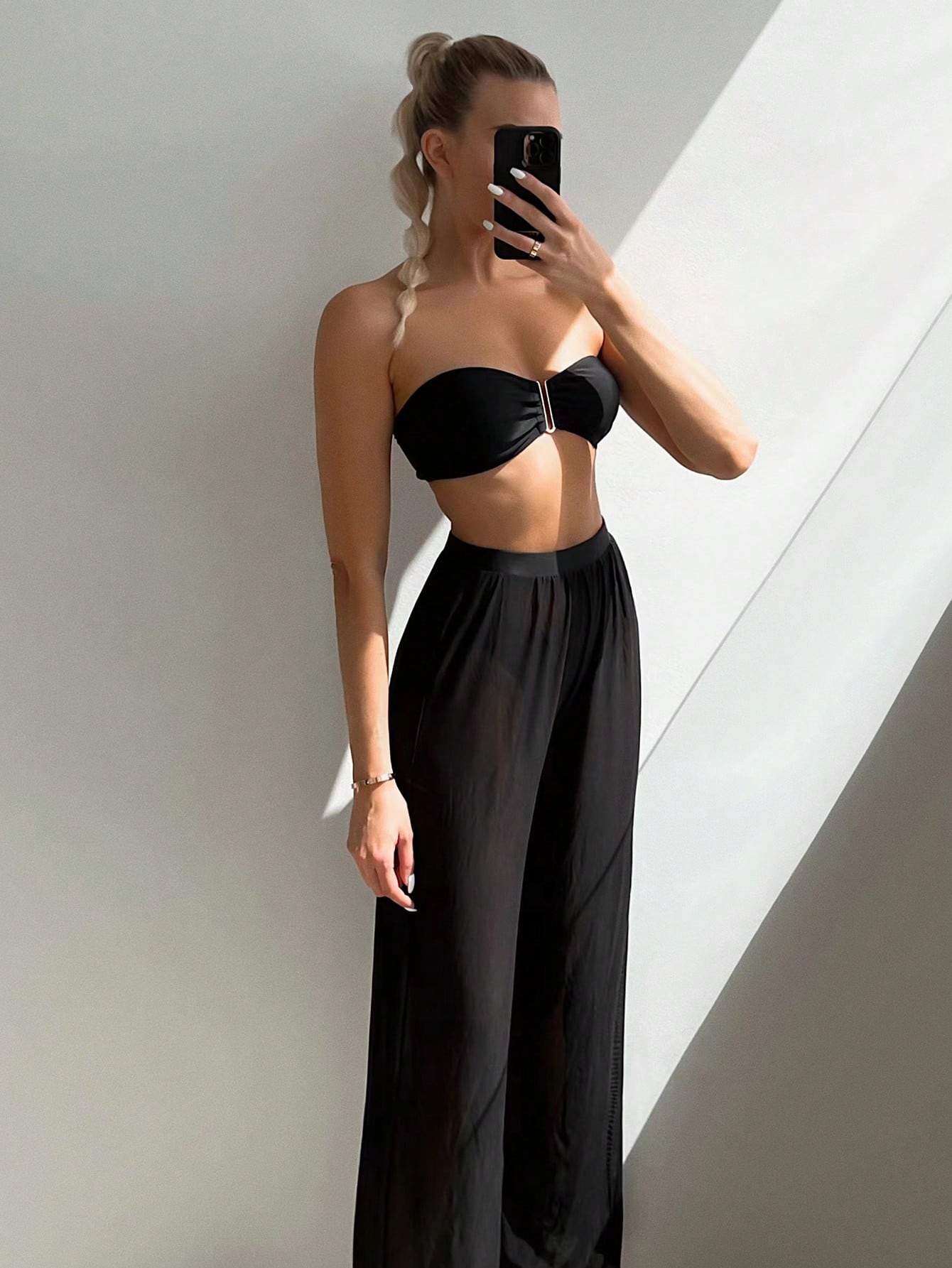 Conjunto Biquíni Calça e Tomara que Caia