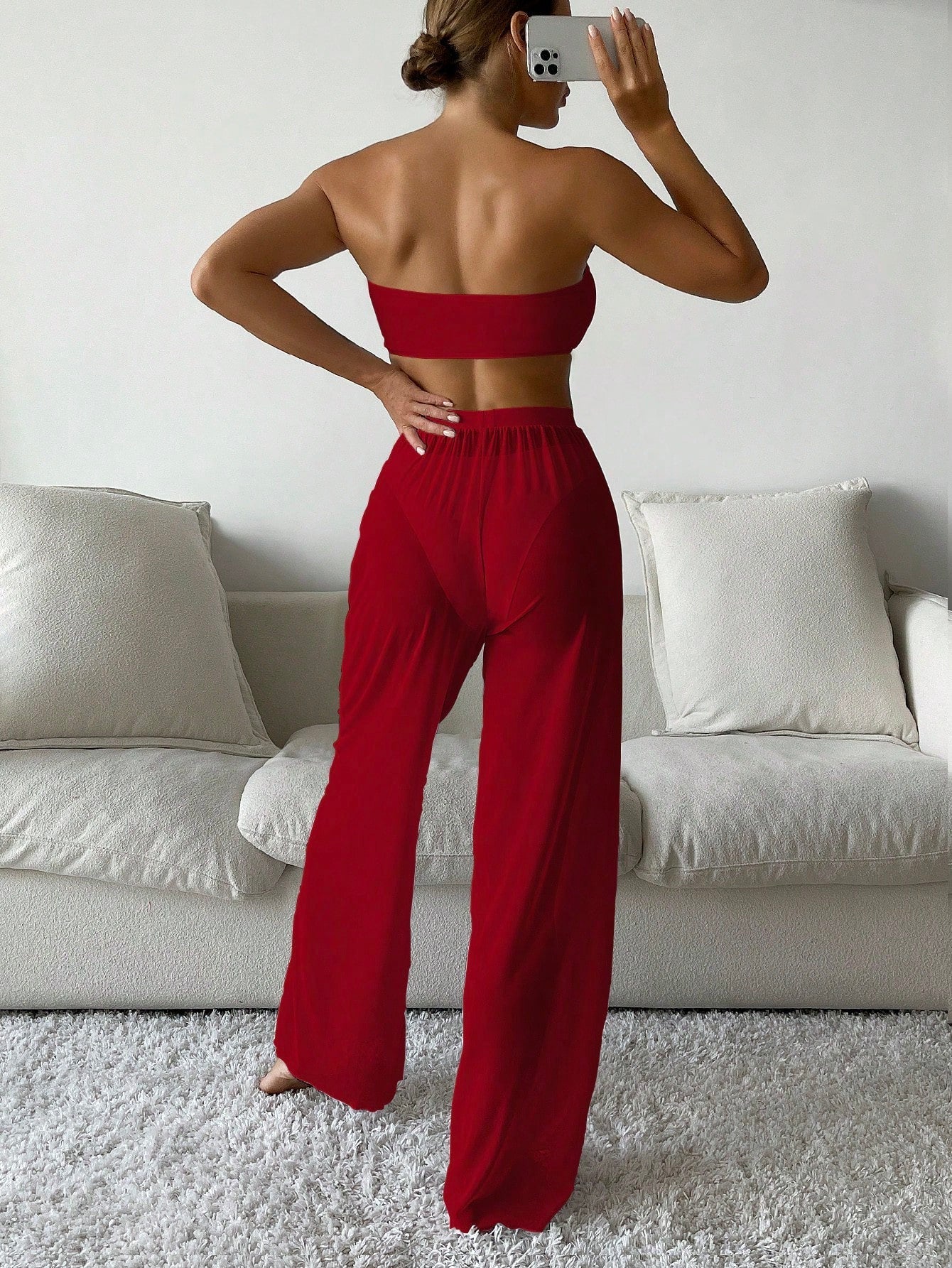 Conjunto Biquíni Calça e Tomara que Caia