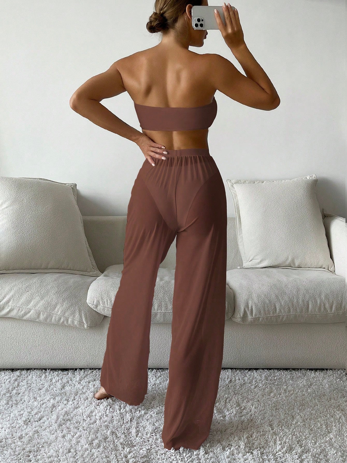 Conjunto Biquíni Calça e Tomara que Caia