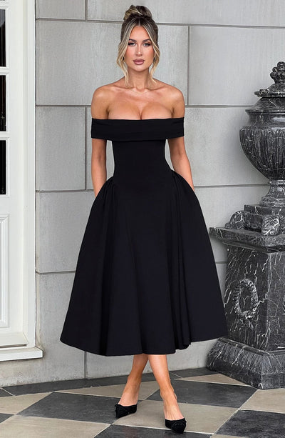 Vestido Miranda Midi Preto