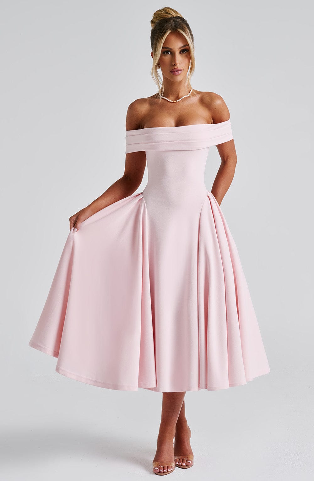 Vestido Feminino Midi Miranda Rosa
