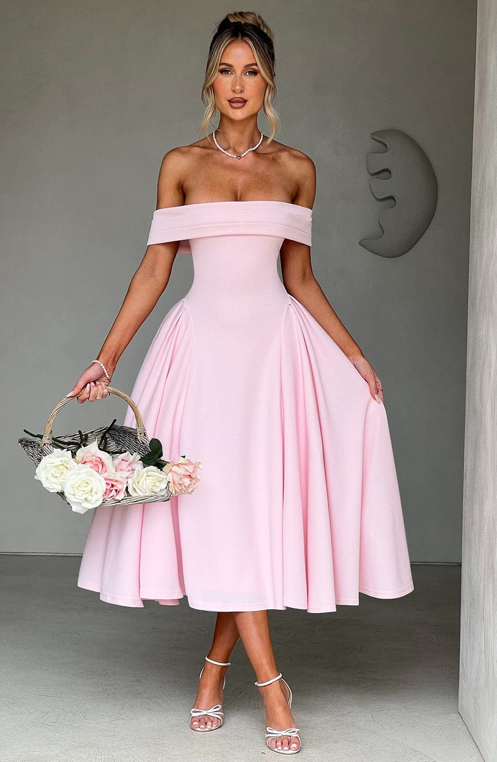 Vestido Feminino Midi Miranda Rosa