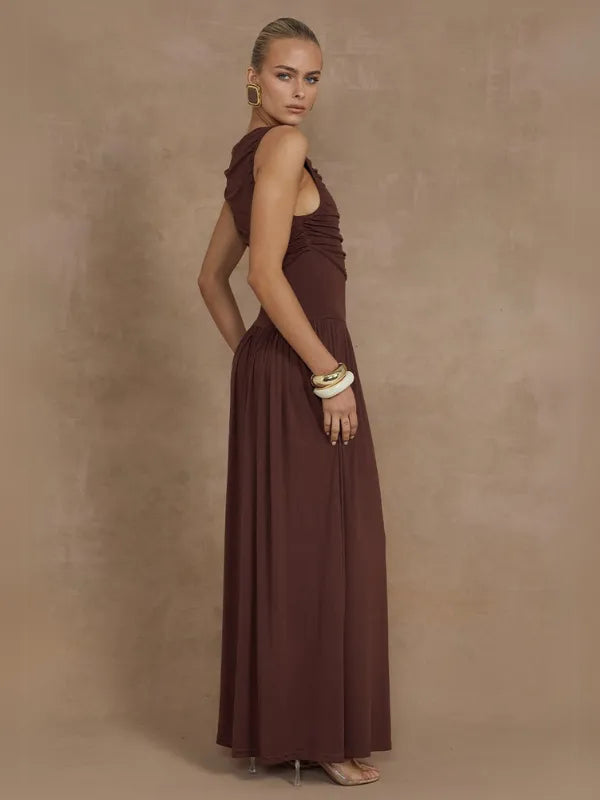 Vestido Longo com Frisado Sofisticado MaryMaria