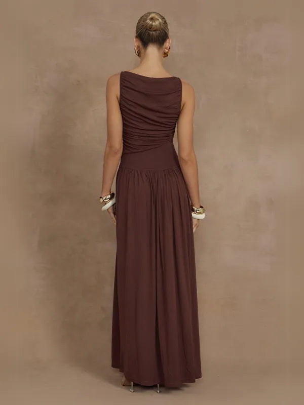 Vestido Longo com Frisado Sofisticado MaryMaria