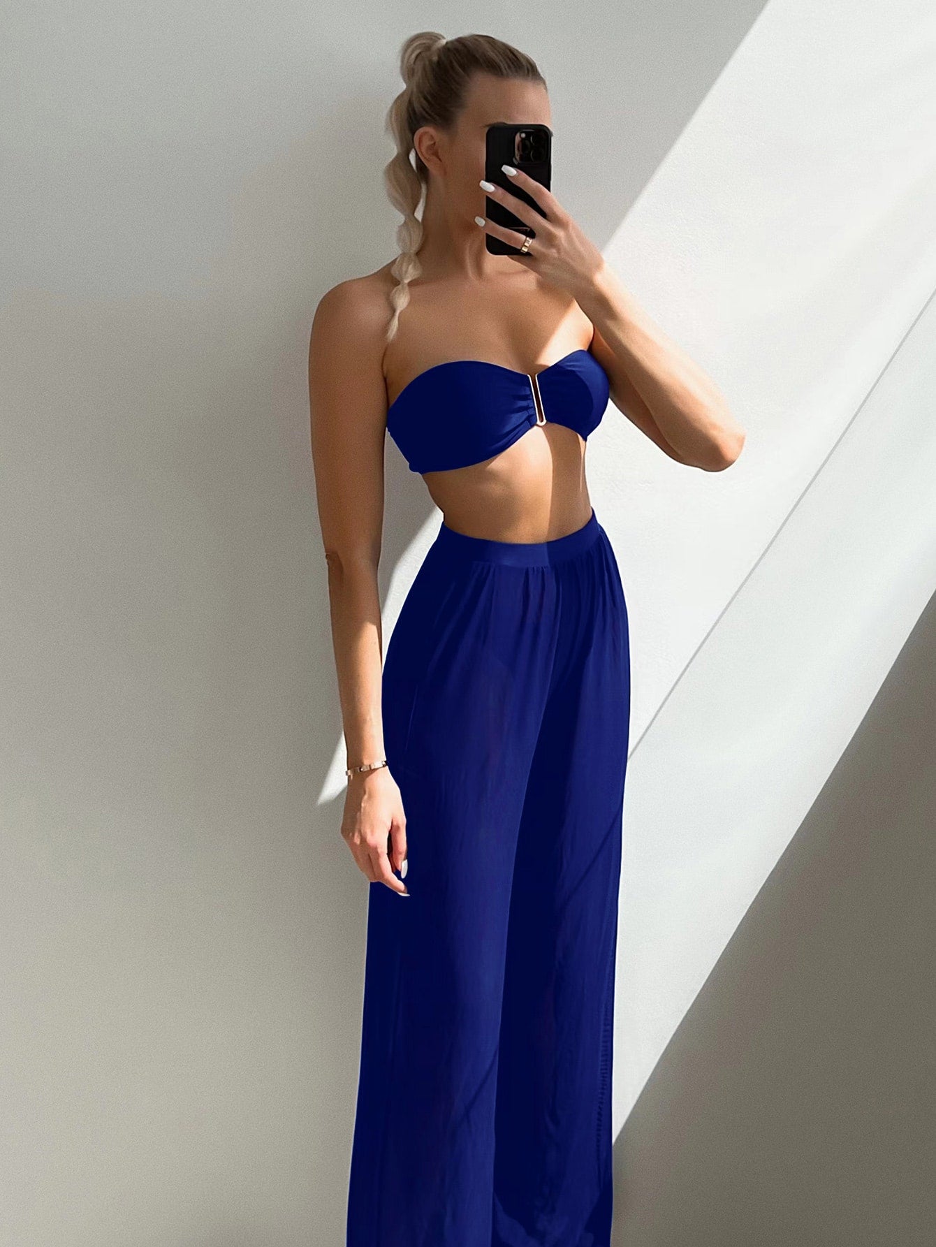 Conjunto Biquíni Calça e Tomara que Caia
