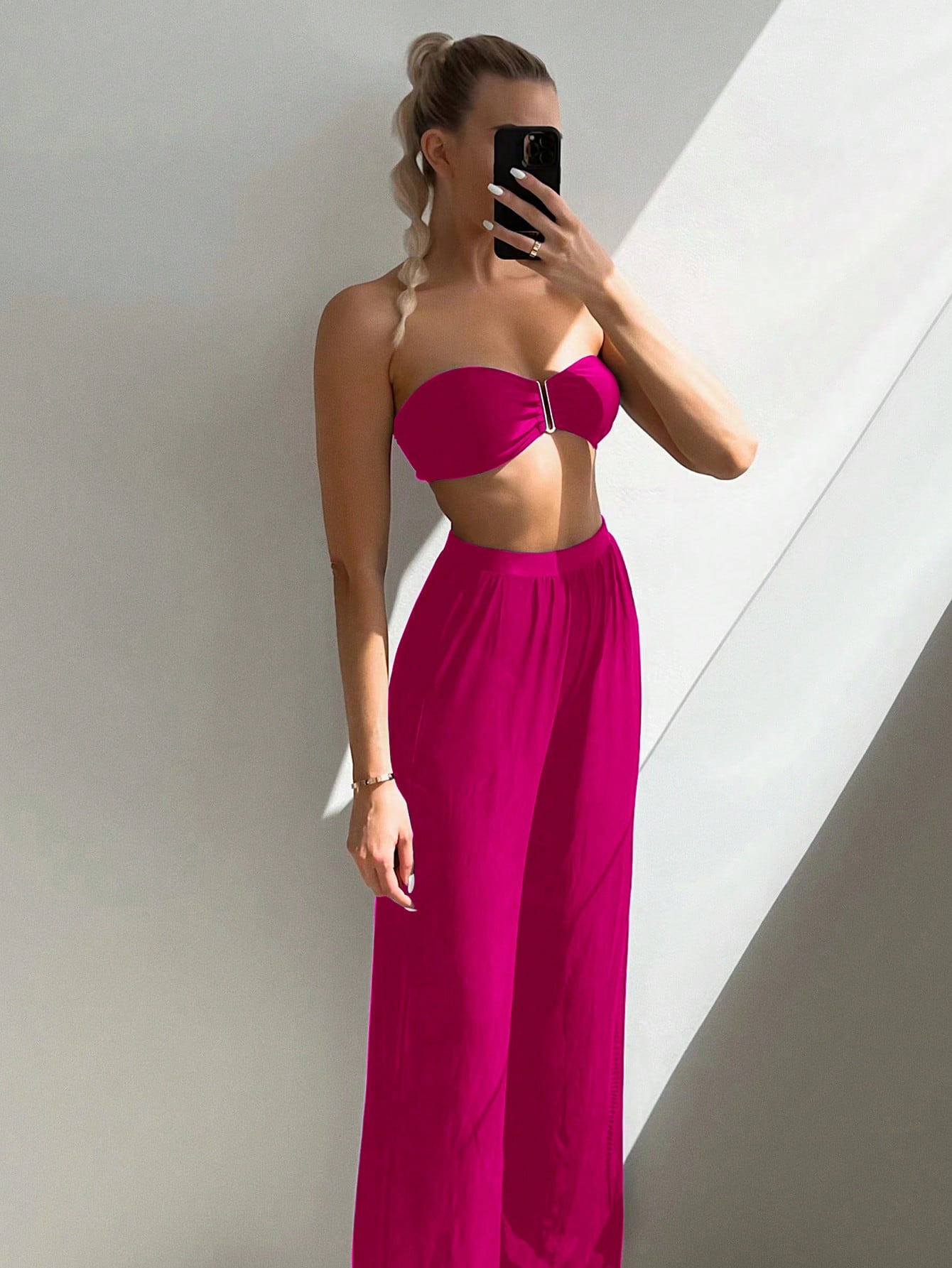 Conjunto Biquíni Calça e Tomara que Caia