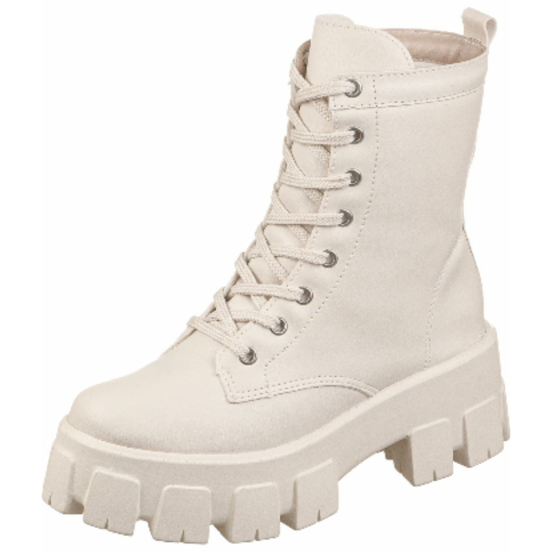 Bota Feminina Plataforma Tratorada