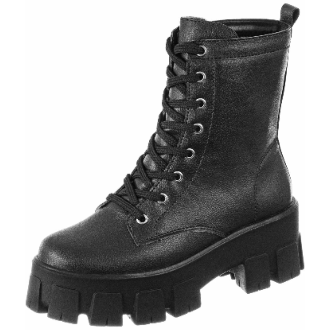 Bota Feminina Plataforma Tratorada